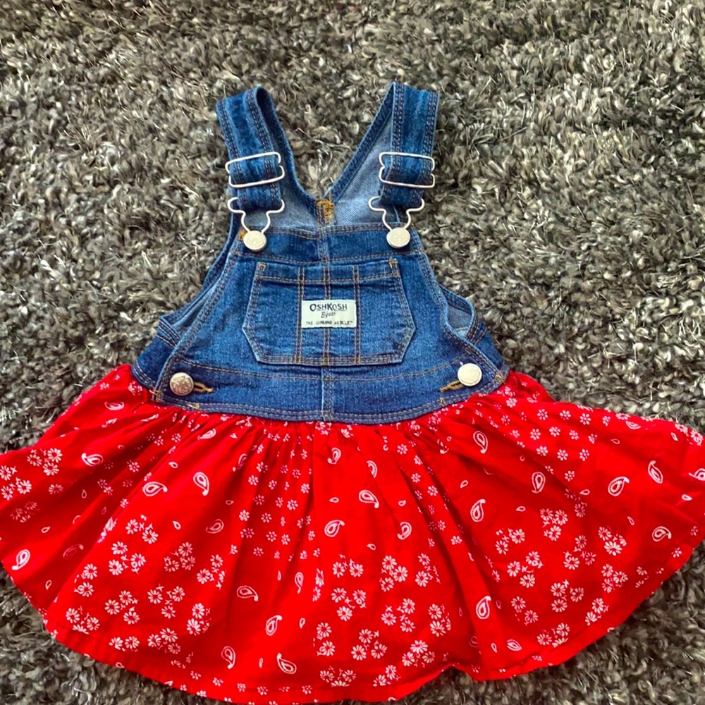 Bandanna red and blue Jeans dress